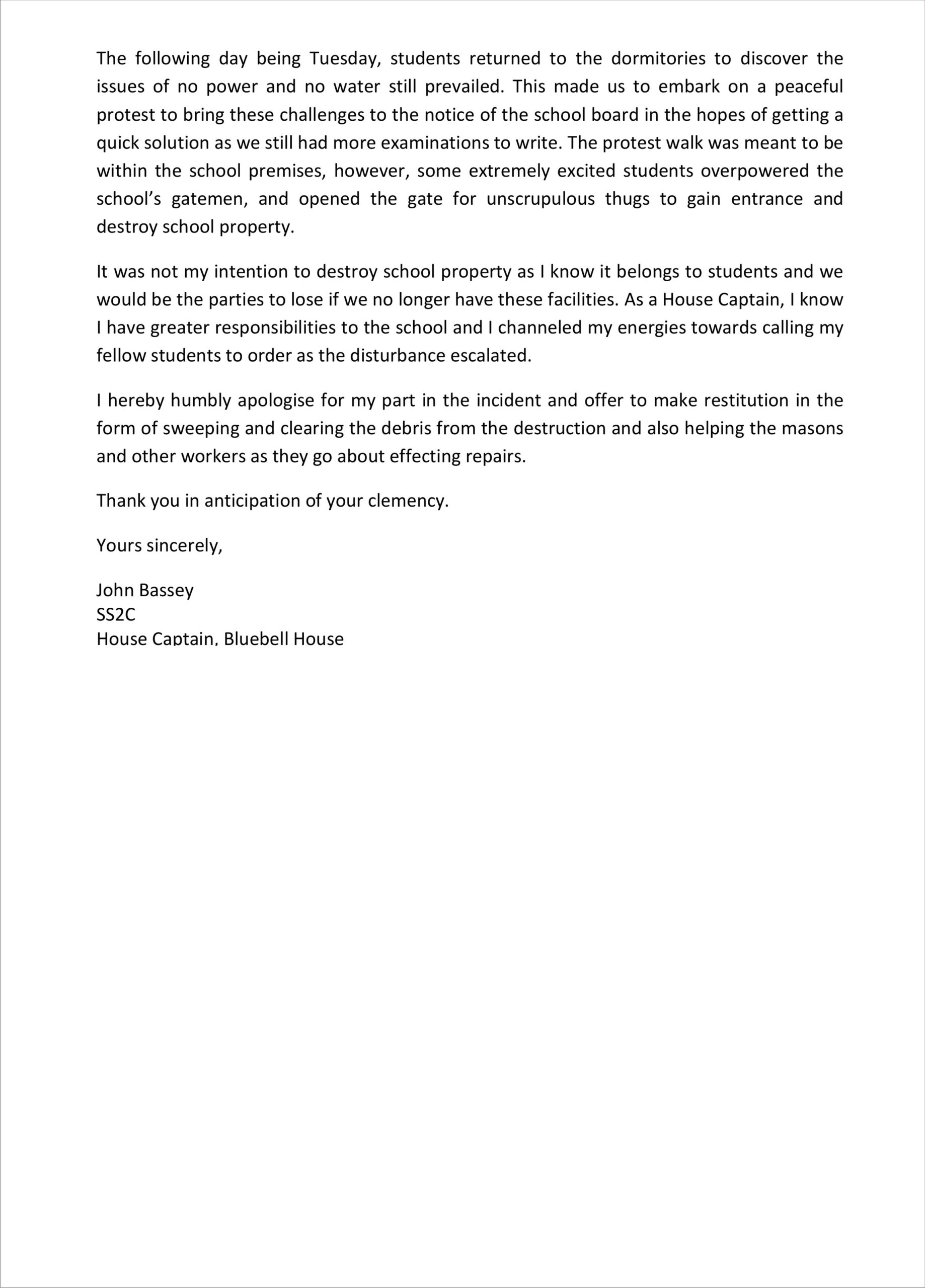 Letter of Apology 2